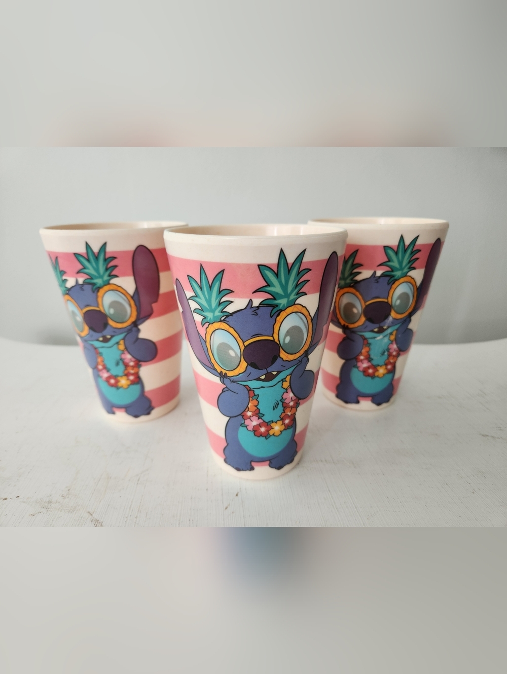 Set Of 3 Disney Stitch Bamboo 5" Cups - Picture 2 of 7